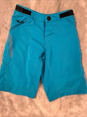 Kids Bright Blue Active Mountain Bike Racing Shorts size 24 Troy Lee Designs